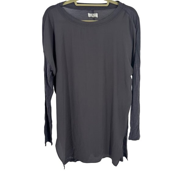 Lou & Grey Long Sleeve Tunic Top XL Gray Soft Lightweight Relaxed Fit - Picture 2 of 8